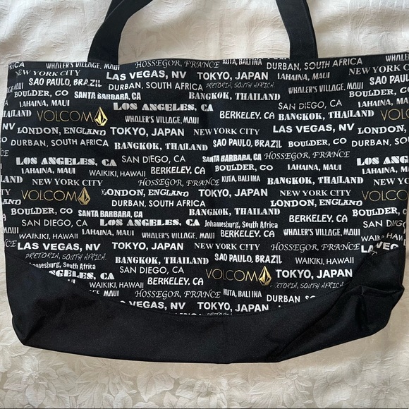 Volcom Black LA/Retail Store Locations - Tote/Beach Bag Y2K/Surf/Skate - Picture 7 of 14